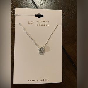Lauren Conrad necklace with cubic zirconia stone.